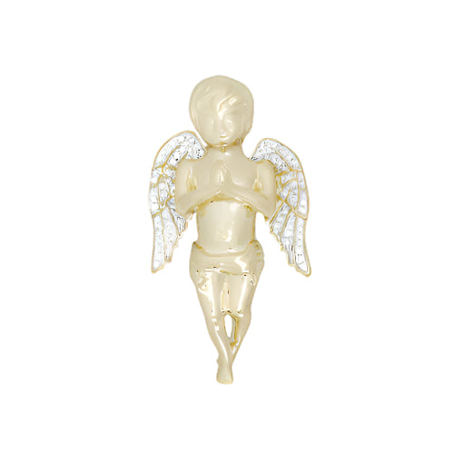 10KY 0.50CTW DIAMOND ANGEL PENDANT
