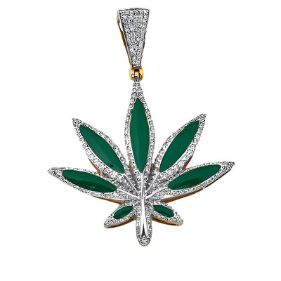 10KY 0.55CTW DIAMOND HERBAL MEDICINE PENDANT