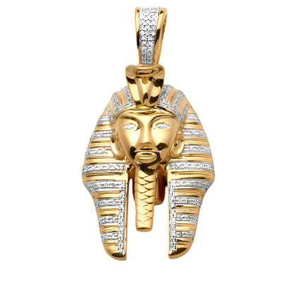 10KY 0.30CTW DIAMOND PHAROAH HEAD PENDANT