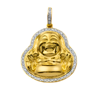 10KY 0.33CTW DIAMOND FAT BUDDHA PENDANT - SINGLE