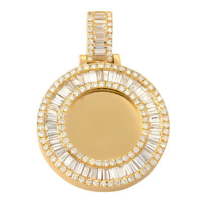 14KY2.60CTW BAGUETTE DIAMOND MEMORY PENDANT