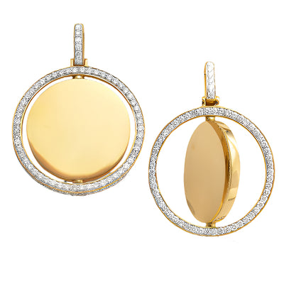 10KY 3.50CTW DIAMOND ROTATING MEMORY PENDANT