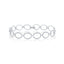 Sterling Silver, Open Oval Diamond Bracelet - (352 Stones)
