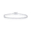 Sterling Silver, 3mm Tennis Diamond Bracelet - (406 Stones)