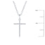 Sterling Silver, Diamond Cross Necklace - (24 Stones)