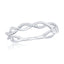 Sterling Silver Open Intertwined Diamond Ring - (53 Stones)