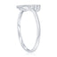 Sterling Silver Open Heart Diamond Ring - (32 Stones)