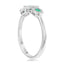 Sterling Silver, Lab-Grown 0.24ct Emareld, & 0.10ct Natural Diamond Ring - (43 Stones)
