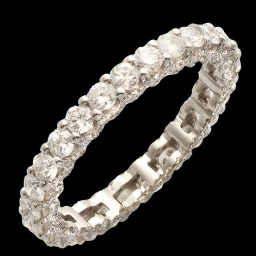 14KW 2.20CTW DIAMOND MACHINE SET ETERNITY BAND