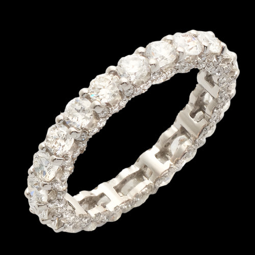 14KW 2.75CTW DIAMOND MACHINE SET ETERNITY BAND