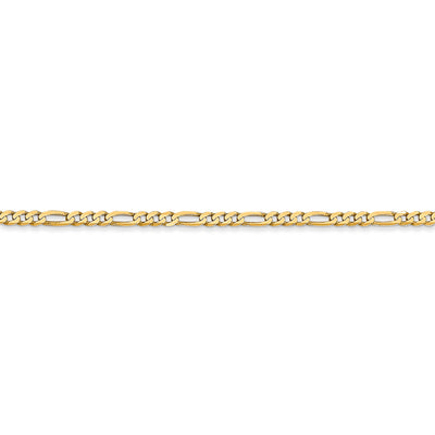 14k 2.25mm Flat Figaro Chain