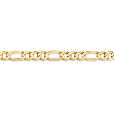 14k 7mm Flat Figaro Chain