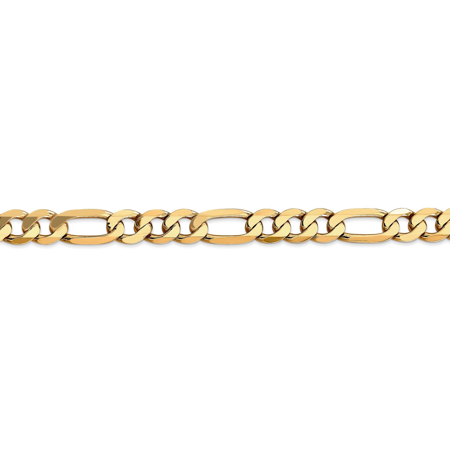 14k 7.5mm Flat Figaro Chain