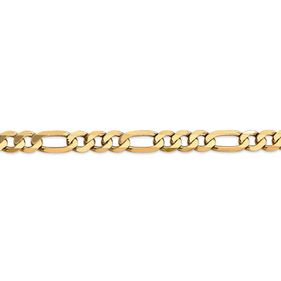 14k 7.5mm Flat Figaro Chain