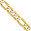 14k 8.75mm Flat Figaro Chain