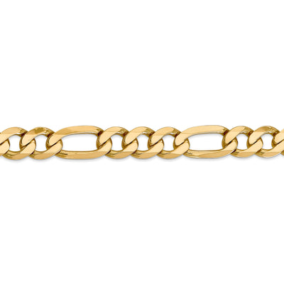 14k 10mm Flat Figaro Chain