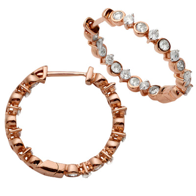 14KR 0.75CTW DIAMOND BEZEL AND PRONG SET INSIDE