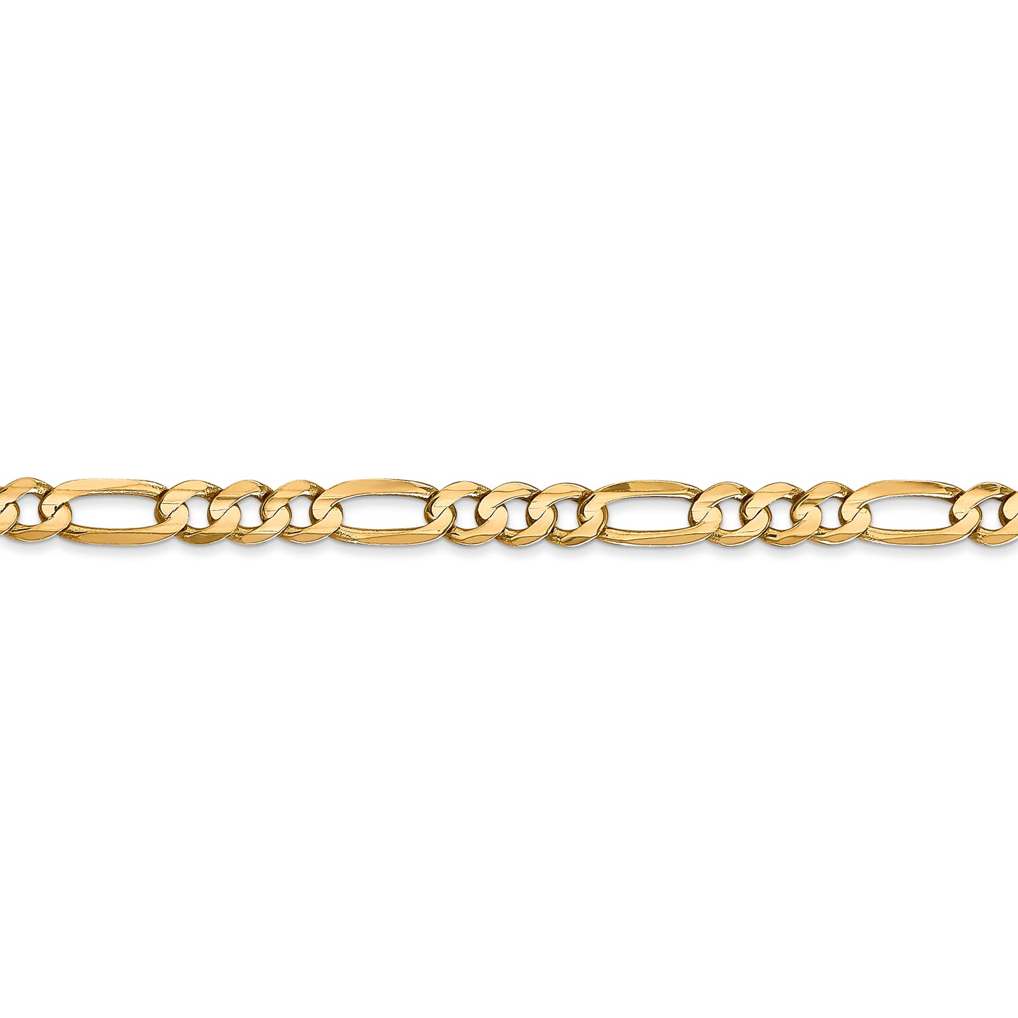 14k 4.5mm Concave Open Figaro Chain