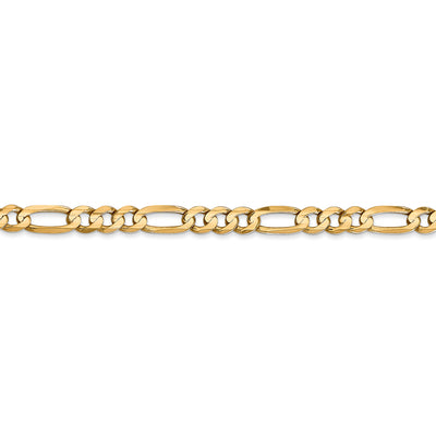 14k 4.5mm Concave Open Figaro Chain