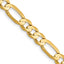 14k 5.5mm Concave Open Figaro Chain