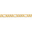 14k 6.75mm Concave Open Figaro Chain