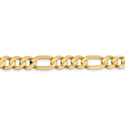 14k 8.75mm Concave Open Figaro Chain