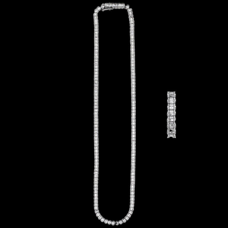 10KW 10.00CTW BAGUETTE DIAMOND NECKLACE