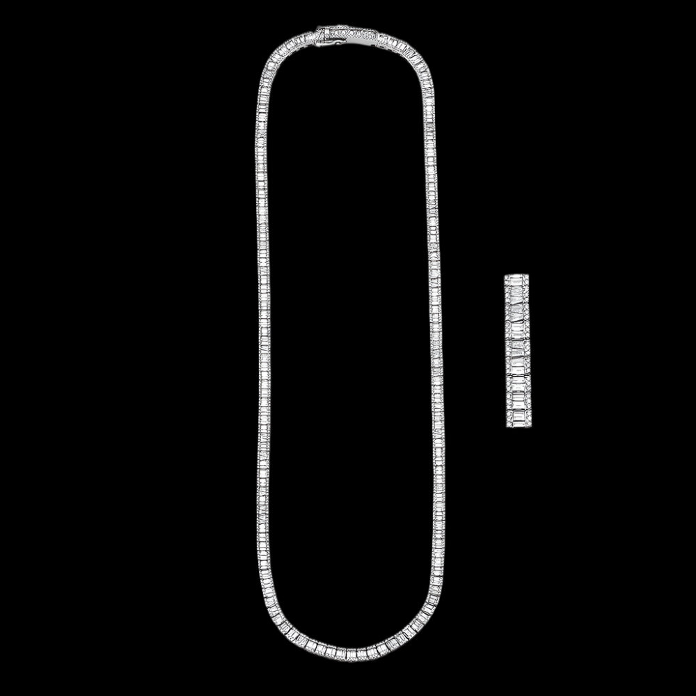 10KW 9.50CTW BAGUETTE DIAMOND NECKLACE