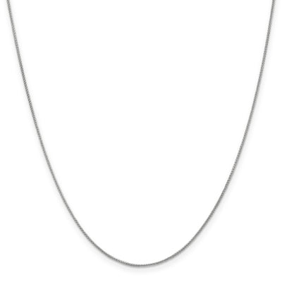 14k WG .85mm Spiga with Spring Ring Clasp Chain