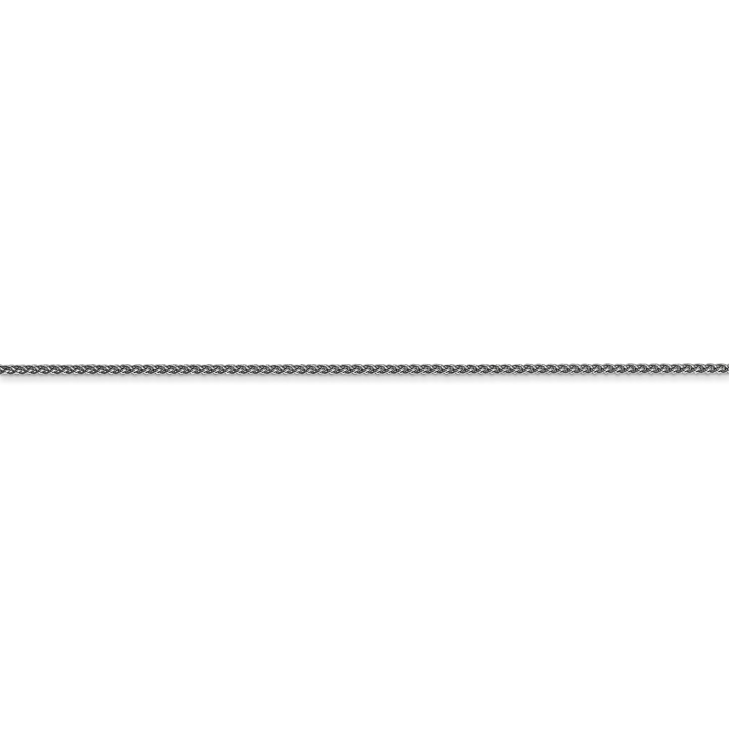 14k WG 1.05mm Spiga with Spring Ring Clasp Chain