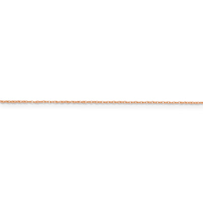 14k Rose Gold .5mm Baby Rope Chain