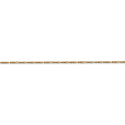 14k 1.25mm Flat Figaro Pendant Chain