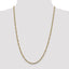14k 3.2mm Semi-solid with Rhodium Pav? Figaro Chain