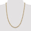14k 5.25mm Semi-solid with Rhodium Pav? Figaro Chain