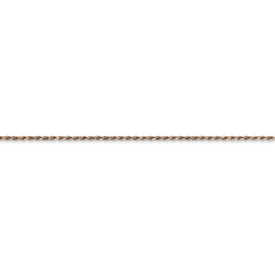 14k Rose Gold 1mm D/C Machine-made Rope Chain