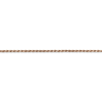 14k Rose Gold 1.5mm D/C Machine-made Rope Chain
