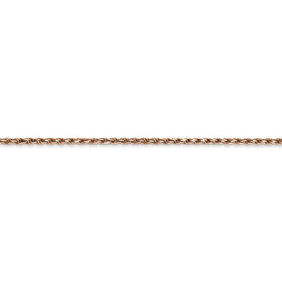 14k Rose Gold 1.8mm D/C Machine-made Rope Chain