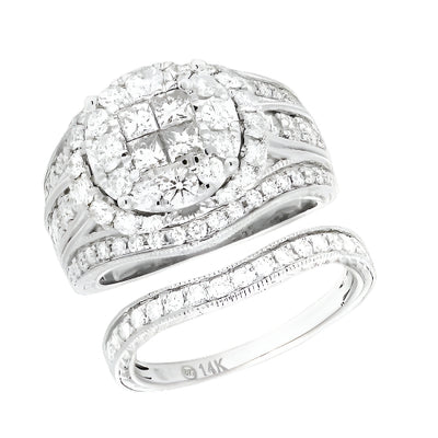 14KW 2.50CTW DIAMOND BRIDAL SET
