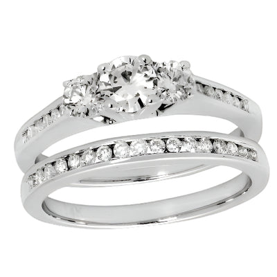 14KW 1.00CTW DIAMOND BRIDAL SET