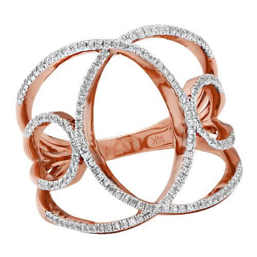 14KR 0.25CTW DIAMOND DESIGNER RING