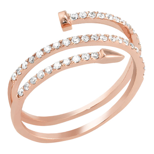 14KR 0.35CTW DIAMOND DESIGNER "NAIL" RING