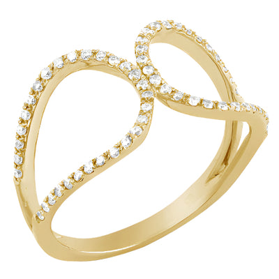 14KY 0.40CTW DIAMOND DESIGNER RING