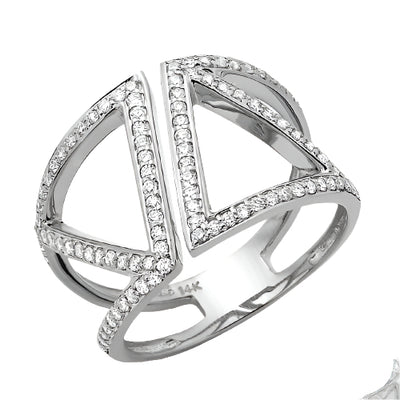 14KW 0.50CTW DIAMOND DESIGNER RING