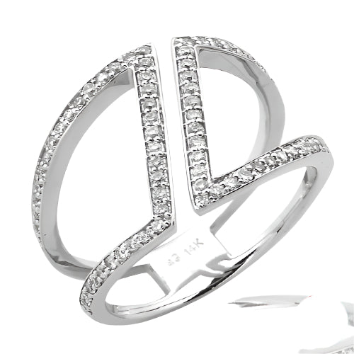 14KW 0.50CTW DIAMOND DESIGNER RING