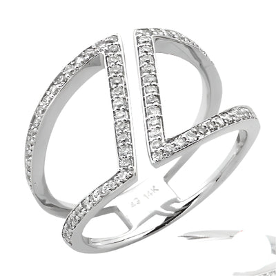 14KW 0.50CTW DIAMOND DESIGNER RING