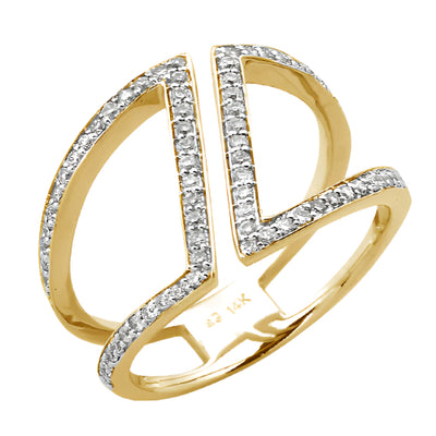 14KY 0.50CTW DIAMOND DESIGNER RING