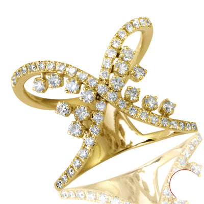 14KY 0.70CTW DIAMOND DESIGNER X-RING