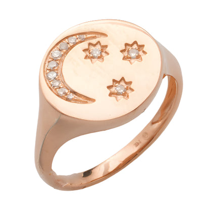 14KR 0.05CTW DIAMOND DESIGNER PINKY RING