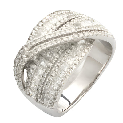 14KW 2.05CTW PRINCESS CUT DESIGNER BAND