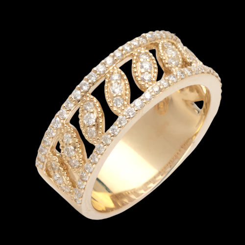 14KY 0.60CT DIAMOND FANCY LADIES BAND